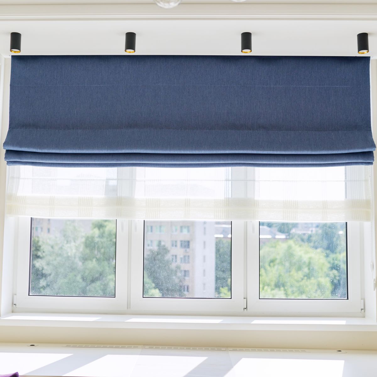 Roman blinds Perth living room