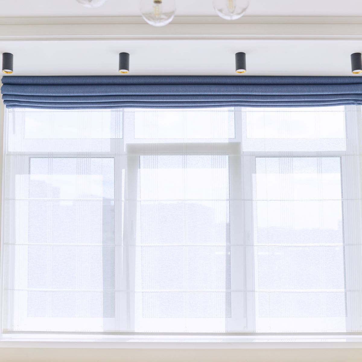 Sheer Roman blinds Perth bedroom