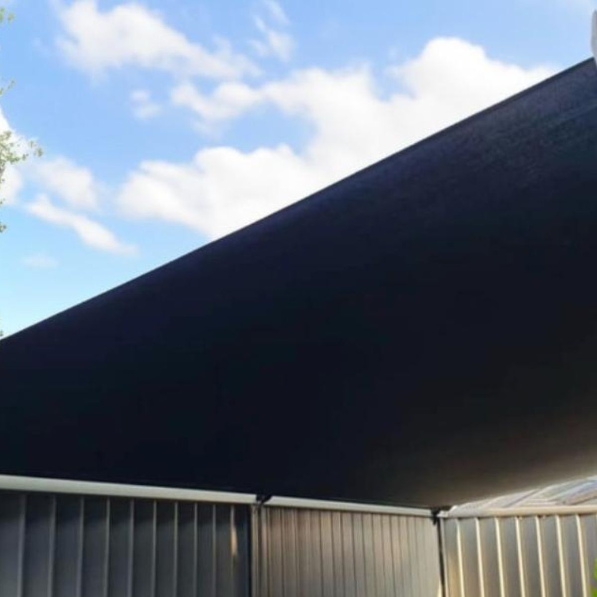 Roof to fence blinds Perth alfresco