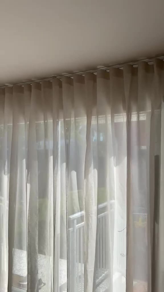 Sheer curtains wave fold close up video thumbnail