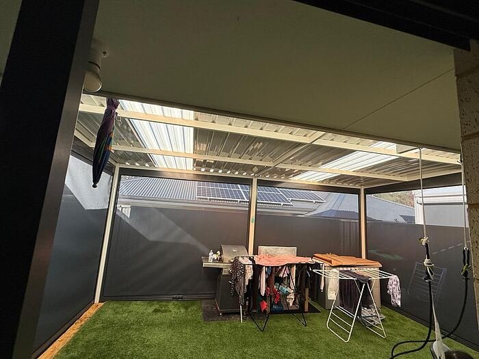 Ziptrack outdoor blinds alfresco project Perth